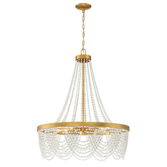 Fiona 27'' Antique Gold Chandelier (205|FIO-A9104-GA-WH)