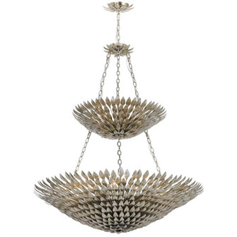 Broche 18 Light Antique Silver Leaf Chandelier (205|599-SA)