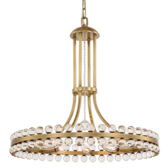 Clover 8 Light Aged Brass Chandelier (205|CLO-8898-AG)