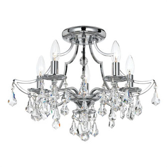 Cedar 5 Light Swarovski Strass Crystal Polished Chrome Semi Flush Mount (205|5930-CH-CL-S)