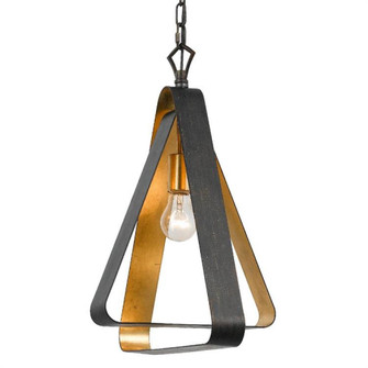 Luna 1 Light English Bronze + Antique Gold Pendant (205|591-EB-GA)