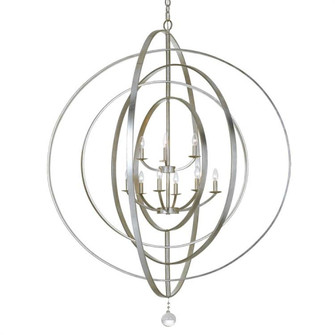 Luna 9 Light Antique Silver Chandelier (205|587-SA)