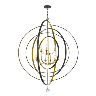 Luna 48'' English Bronze + Antique Gold Chandelier (205|587-EB-GA)