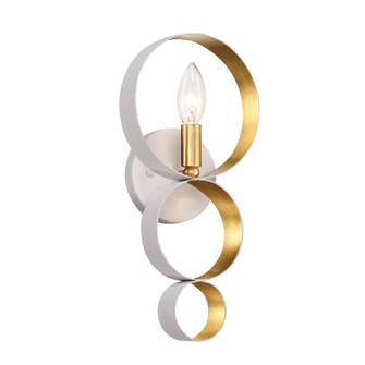 Luna 7'' Matte White + Antique Gold Sconce (205|581-MT-GA)