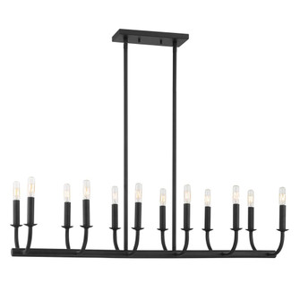 Bailey 42'' Matte Black Linear Chandelier (205|BAI-A2112-MK)