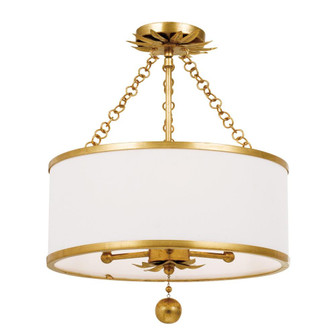 Broche 14'' Antique Gold Semi Flush Mount (205|513-GA_CEILING)
