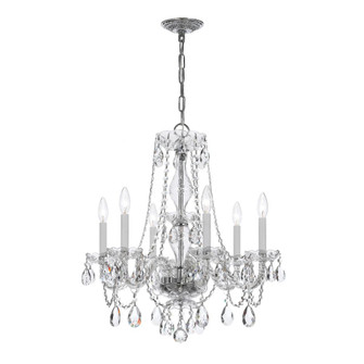 Traditional Crystal 23'' Hand Cut Crystal Polished Chrome Chandelier (205|5086-CH-CL-MWP)