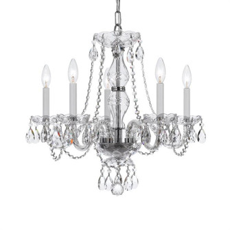 Traditional Crystal 5 Light Spectra Crystal Polished Chrome Chandelier (205|5085-CH-CL-SAQ)