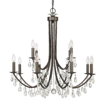 Bridgehampton 12 Light Spectra Crystal Vibrant Bronze Chandelier (205|8829-VZ-CL-SAQ)