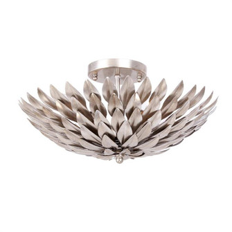 Broche 4 Light Antique Silver Semi Flush Mount (205|505-SA)