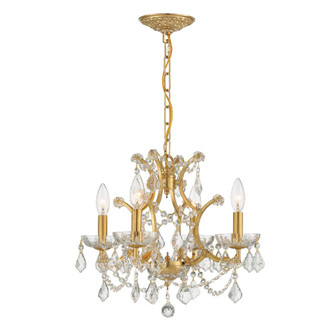 Filmore 17.5'' Swarovski Strass Crystal Antique Gold Chandelier (205|4454-GA-CL-S)