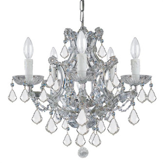 Maria Theresa 6 Light Clear Italian Crystal Polished Chrome Chandelier (205|4405-CH-CL-I)