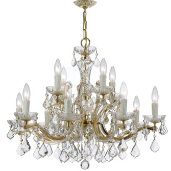 Maria Theresa 30'' Hand Cut Crystal Gold Chandelier (205|4379-GD-CL-MWP)