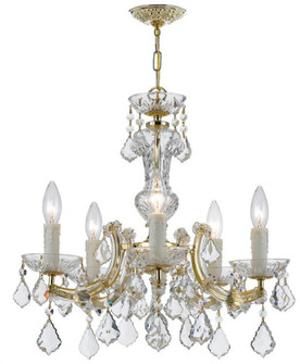 Maria Theresa 5 Light Spectra Crystal Gold Chandelier (205|4376-GD-CL-SAQ)