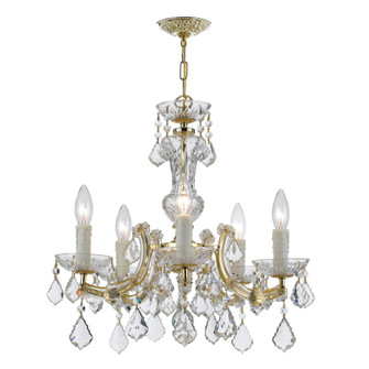 Maria Theresa 20'' Hand Cut Crystal Gold Chandelier (205|4376-GD-CL-MWP)