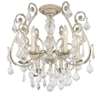 Regis 6 Light Hand Cut Crystal Olde Silver Semi Flush Mount (205|5115-OS-CL-MWP_CEILING)