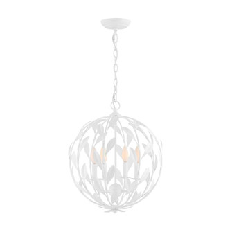 Broche 4 Light Matte White Mini Chandelier (205|504-MT)