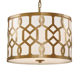 Libby Langdon for Crystorama Jennings 3 Light Aged Brass Chandelier (205|2265-AG)