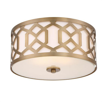 Libby Langdon for Crystorama Jennings 3 Light Aged Brass Flush Mount (205|2263-AG)