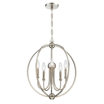 Libby Langdon Sylvan 22.5'' Polished Nickel Chandelier (205|2247-PN_NOSHADE)