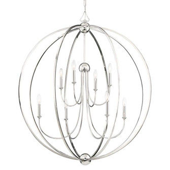 Libby Langdon Sylvan 8 Light Polished Nickel Chandelier (205|2246-PN_NOSHADE)