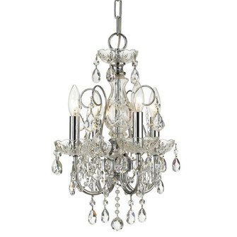 Imperial 4 Light Clear Italian Crystal Polished Chrome Mini Chandelier (205|3224-CH-CL-I)