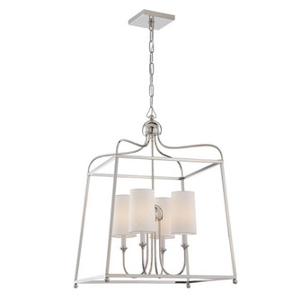 Libby Langdon for Crystorama Sylvan 4 Light Polished Nickel Chandelier (205|2244-PN)