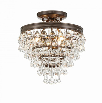 Calypso 13'' Crystal Teardrop Vibrant Bronze Semi Flush Mount (205|130-VZ_CEILING)