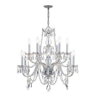 Traditional Crystal 31'' Italian Crystal Polished Chrome Chandelier (205|1135-CH-CL-I)