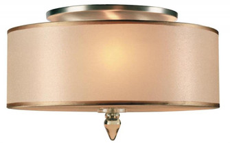 Luxo 3 Light Drum Shade Antique Brass Flush Mount (205|9503-AB)