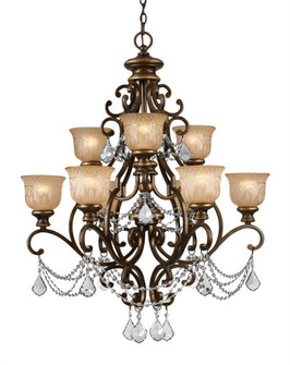 Norwalk 9 Light Spectra Crystal Bronze Umber Chandelier (205|7509-BU-CL-SAQ)