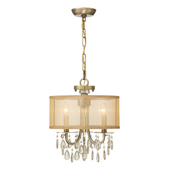 Hampton 14'' Drum Shade Antique Brass Chandelier (205|5623-AB)
