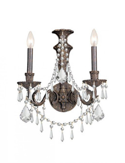 Vanderbilt 2 Light Hand Cut Crystal English Bronze Sconce (205|5162-EB-CL-MWP)