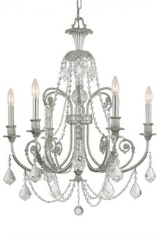 Regis 6 Light Spectra Crystal Olde Silver Chandelier (205|5116-OS-CL-SAQ)