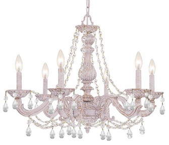 Paris Market 6 Light Clear Crystal Antique White Chandelier (205|5026-AW-CL-MWP)