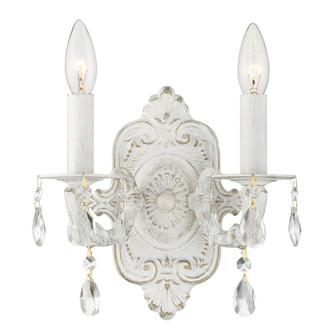 Paris Market 10'' Swarovski Spectra Crystal Antique White Sconce (205|5022-AW-CL-SAQ)