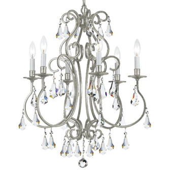 Ashton 6 Light Hand Cut Crystal Olde Silver Chandelier (205|5016-OS-CL-MWP)