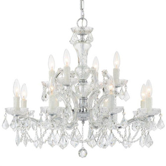 Maria Theresa 12 Light Hand Cut Crystal Polished Chrome Chandelier (205|4479-CH-CL-MWP)