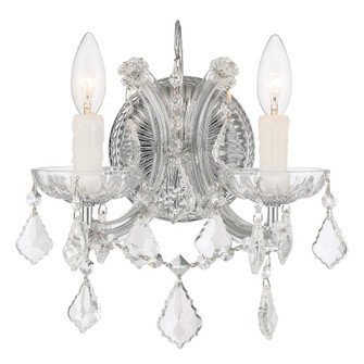 Maria Theresa 2 Light Swarovski Strass Crystal Polished Chrome Sconce (205|4472-CH-CL-S)