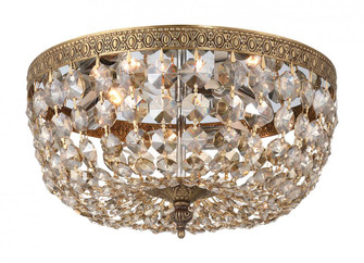 Waltham 12'' Golden Teak Hand Cut Crystal Olde Brass Flush Mount (205|712-OB-GT-MWP)