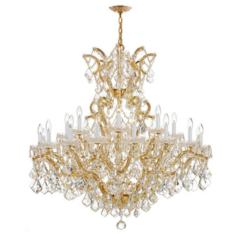 Maria Theresa 46'' Swarovski Spectra Crystal Gold Chandelier (205|4424-GD-CL-SAQ)
