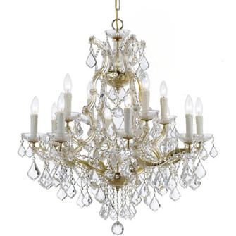 Maria Theresa 13 Light Hand Cut Crystal Gold Chandelier (205|4412-GD-CL-MWP)