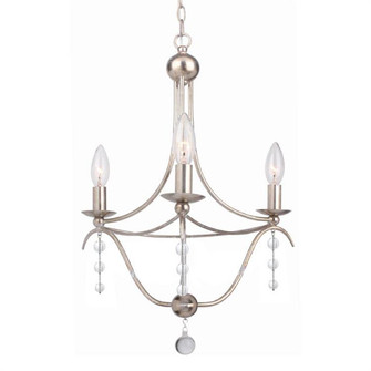 Metro 3 Light Antique Silver Mini Chandelier (205|433-SA)