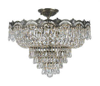 Majestic 5 Light Hand Cut Crystal Historic Brass Ceiling Mount (205|1485-HB-CL-MWP)