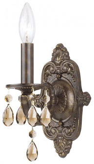 Paris Market 1 Light Golden Teak Swarovski Strass Crystal Venetian Bronze Sconce (205|5021-VB-GT-S)