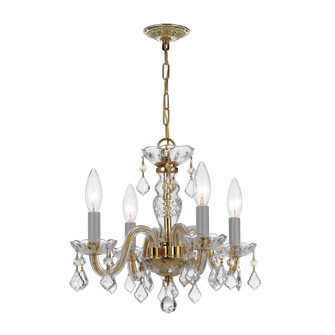 Traditional Crystal 15'' Hand Cut Crystal Polished Brass Chandelier (205|1064-PB-CL-MWP)