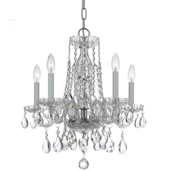 Traditional Crystal 5 Light Spectra Crystal Polished Chrome Chandelier (205|1061-CH-CL-SAQ)