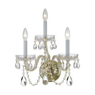 Traditional Crystal 15'' Hand Cut Crystal Polished Brass Sconce (205|1033-PB-CL-MWP)