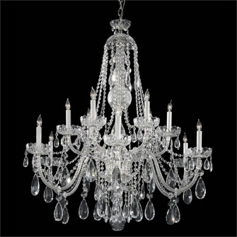 Traditional Crystal 12 Light Hand Cut Crystal Polished Chrome Chandelier (205|1114-CH-CL-MWP)