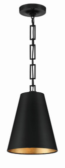 Brian Patrick Flynn Alston 10'' Matte Black + Antique Gold Pendant (205|8685-MK-GA)